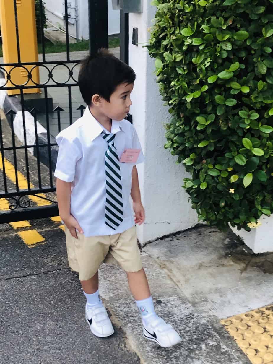 Jude's 1st Day in P1 @ St Stephen's Boys School